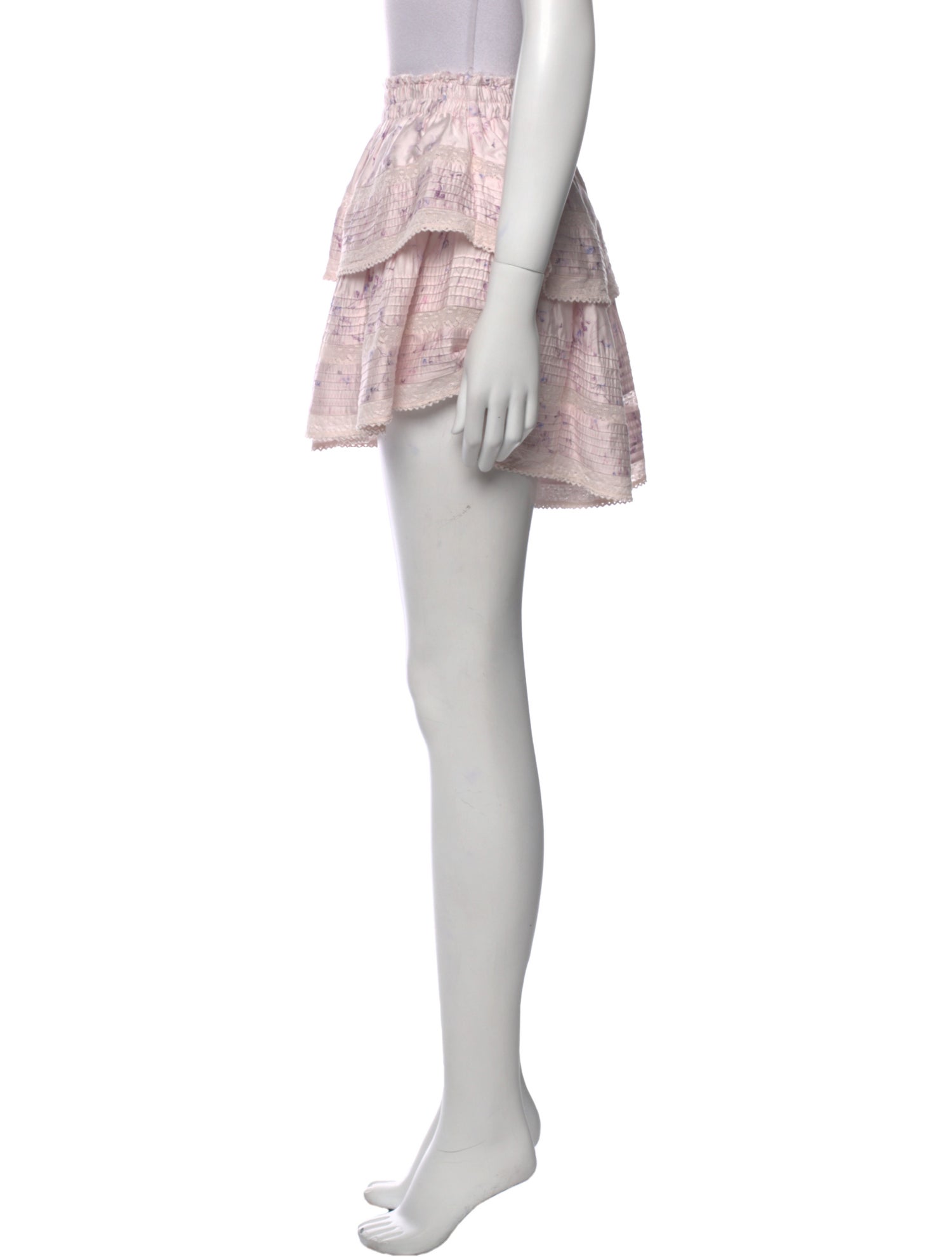 LoveShackFancy Printed Mini Skirt