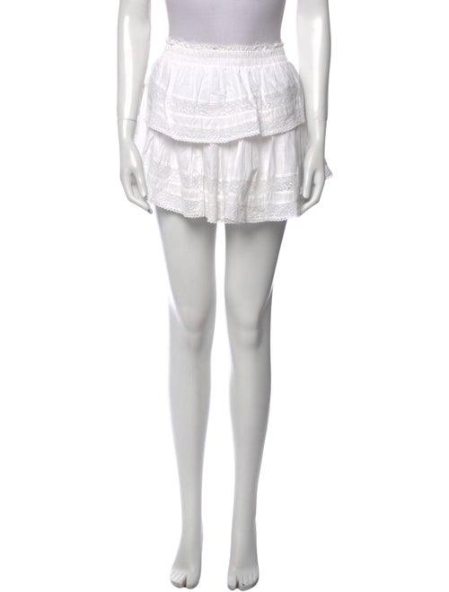 LoveShackFancy Ruffle Embellishment Mini Skirt