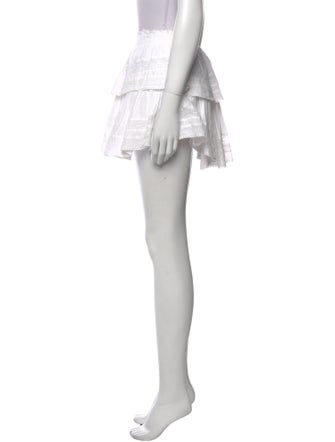 LoveShackFancy Ruffle Embellishment Mini Skirt