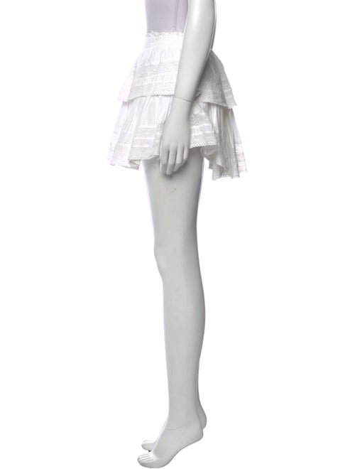 LoveShackFancy Ruffle Embellishment Mini Skirt