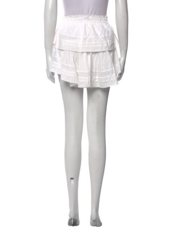 LoveShackFancy Ruffle Embellishment Mini Skirt