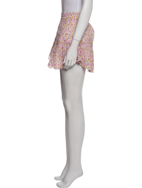 LoveShackFancy Floral Print Mini Skirt