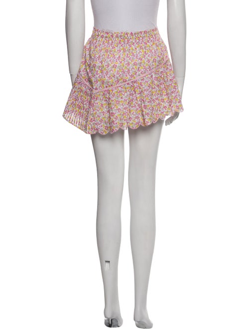 LoveShackFancy Floral Print Mini Skirt