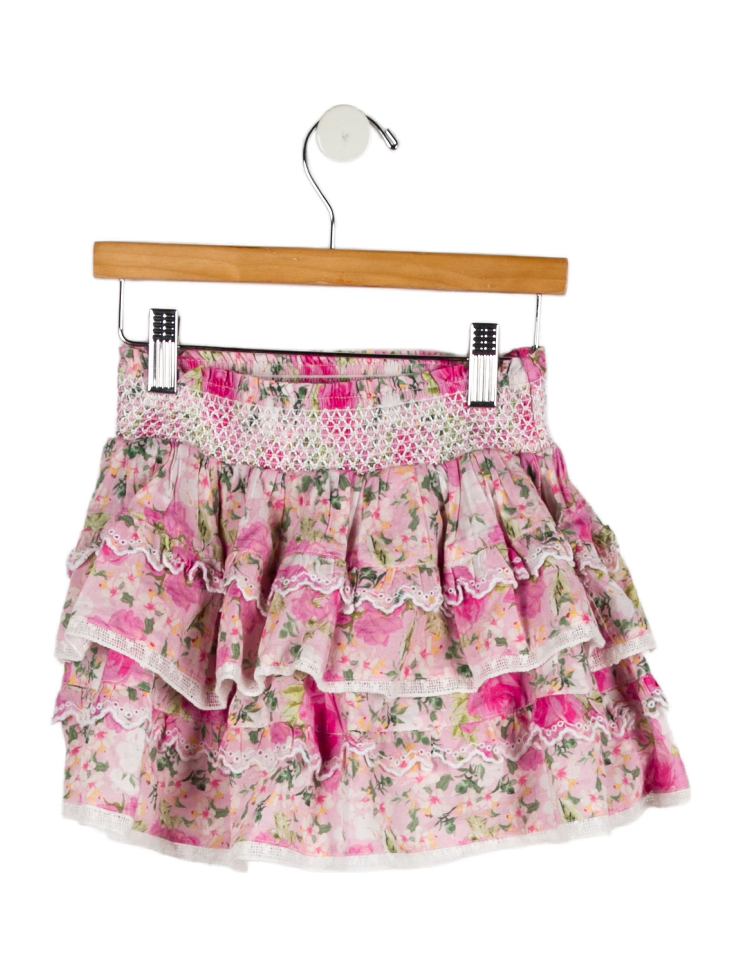 LoveShackFancy Girls' Tiered Ruffle Skirt