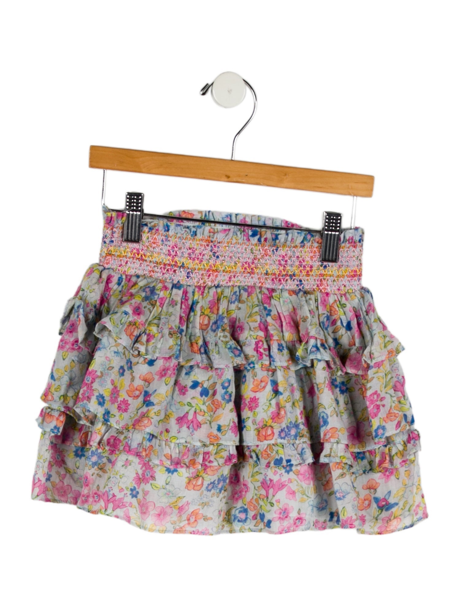 LoveShackFancy Girls' Tiered Ruffle Skirt