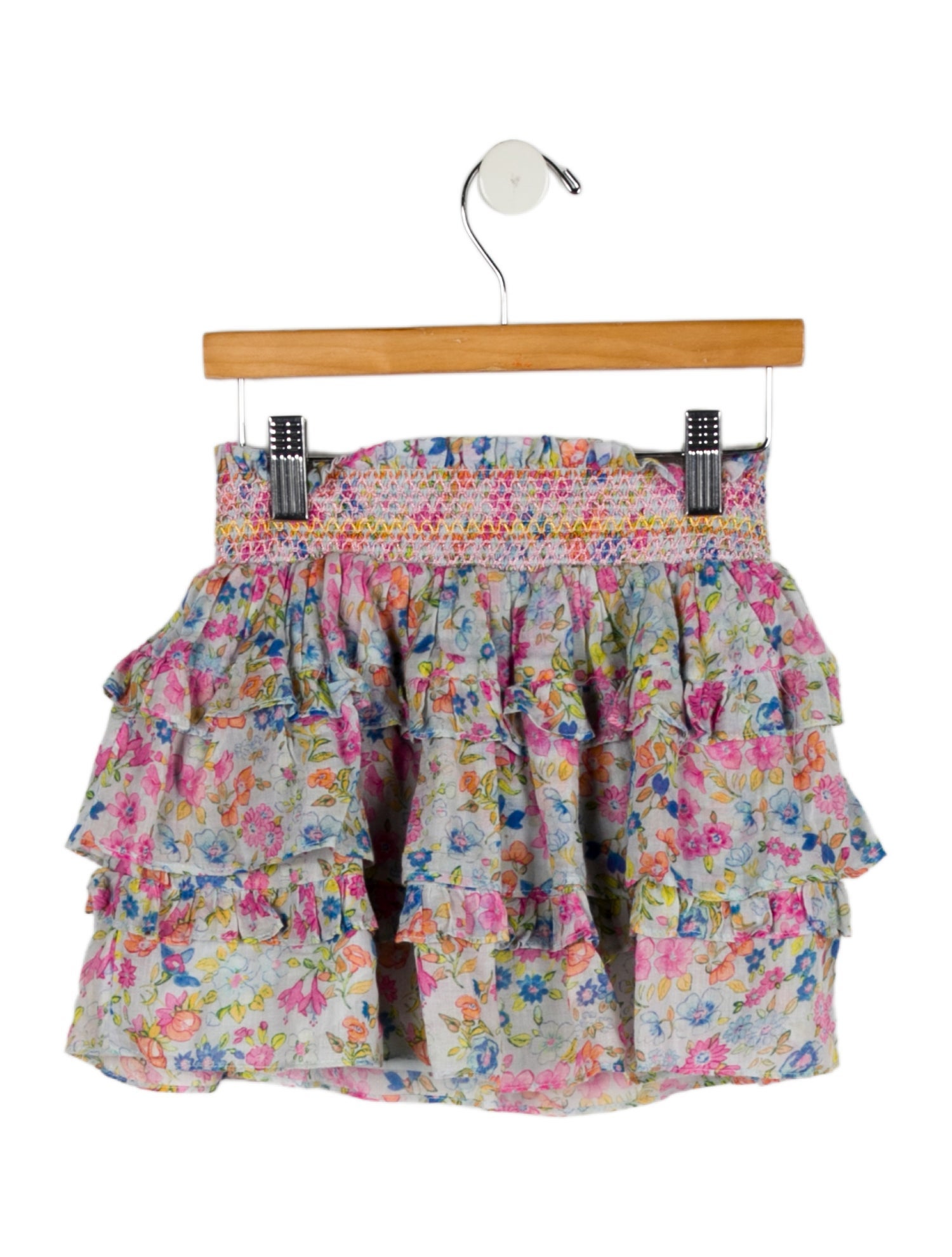 LoveShackFancy Girls' Tiered Ruffle Skirt