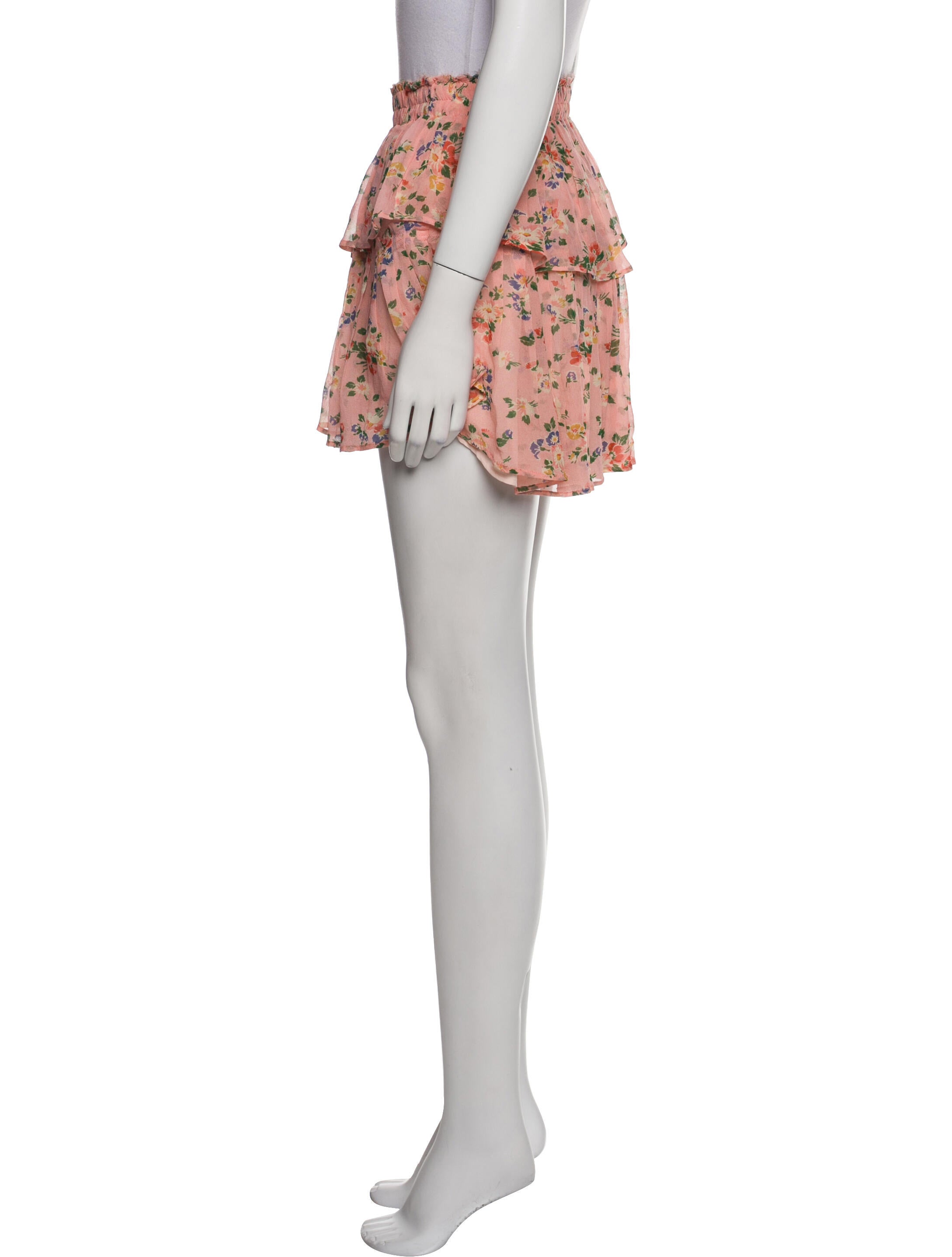 LoveShackFancy Silk Mini Skirt