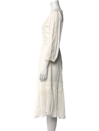 LoveShackFancy Scoop Neck Long Dress