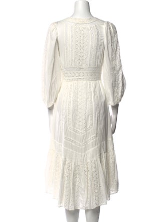 LoveShackFancy Scoop Neck Long Dress