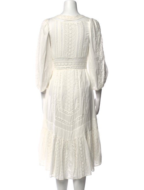 LoveShackFancy Scoop Neck Long Dress