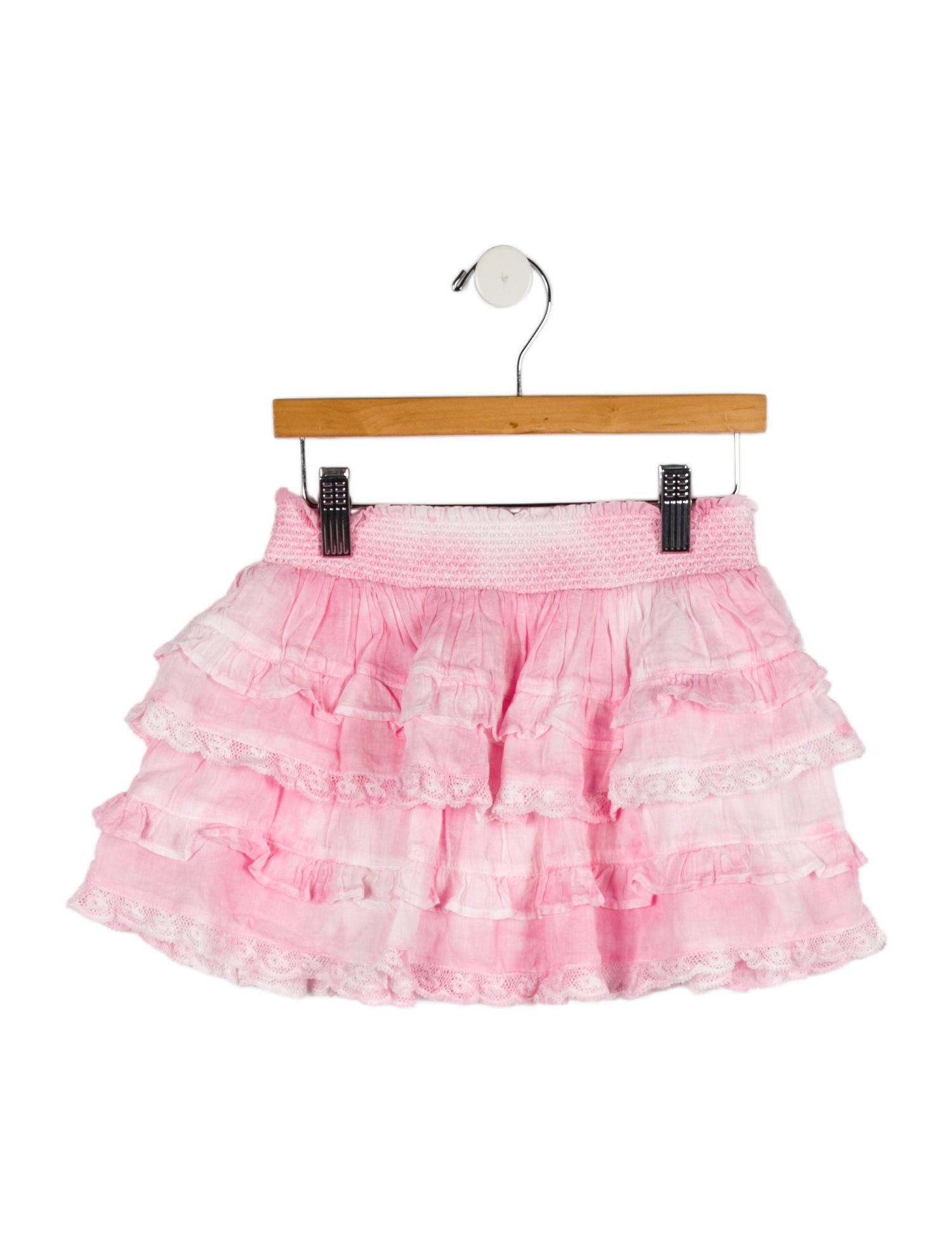LoveShackFancy Girls' Tiered Ruffle Skirt