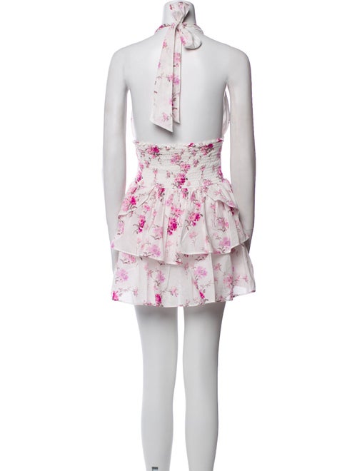 LoveShackFancy Floral Print Mini Dress