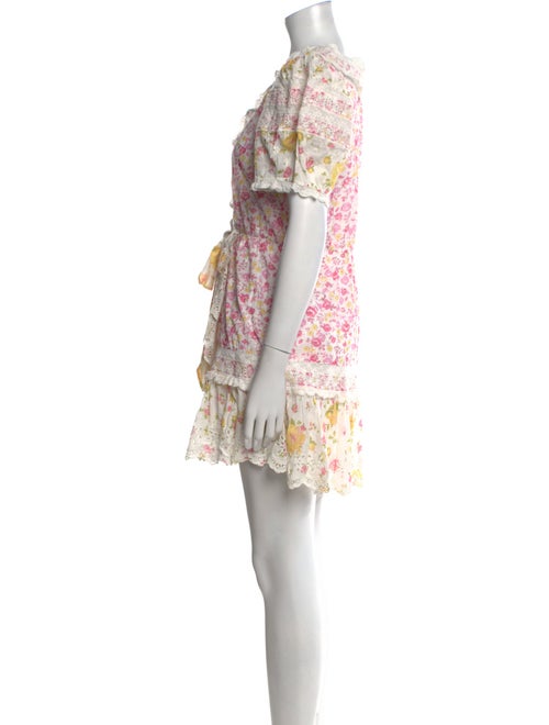 LoveShackFancy Floral Print Mini Dress