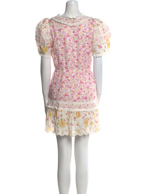 LoveShackFancy Floral Print Mini Dress
