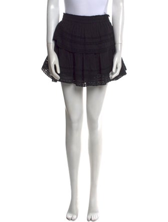 LoveShackFancy Ruffle Embellishment Mini Skirt