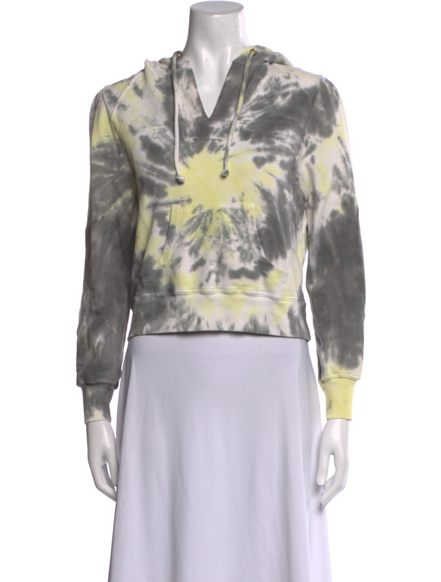 LoveShackFancy Tie-Dye Print V-Neck Hoodie