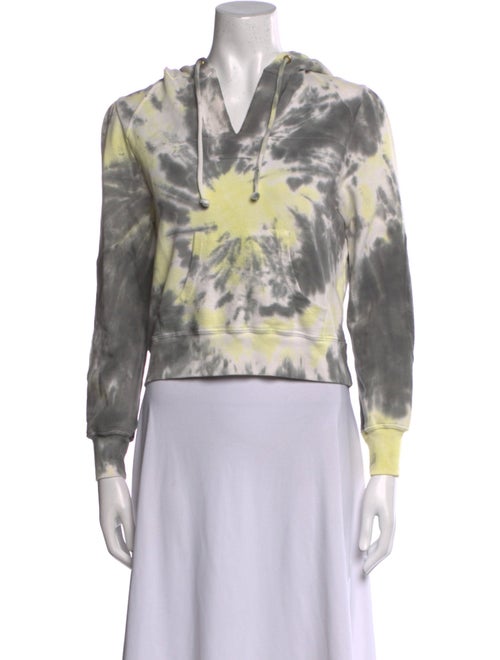 LoveShackFancy Tie-Dye Print V-Neck Hoodie