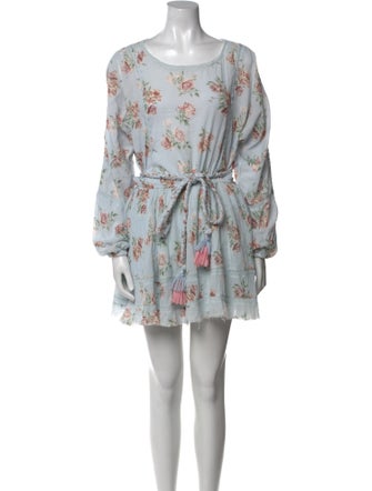 LoveShackFancy Floral Print Midi Length Dress