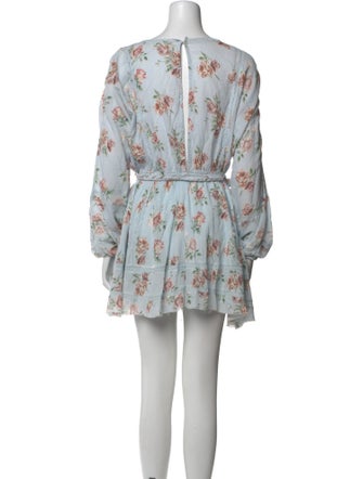 LoveShackFancy Floral Print Midi Length Dress