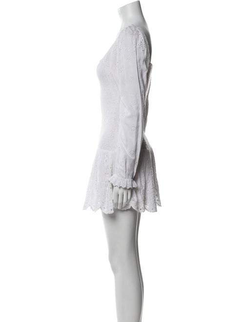 LoveShackFancy Square Neckline Mini Dress