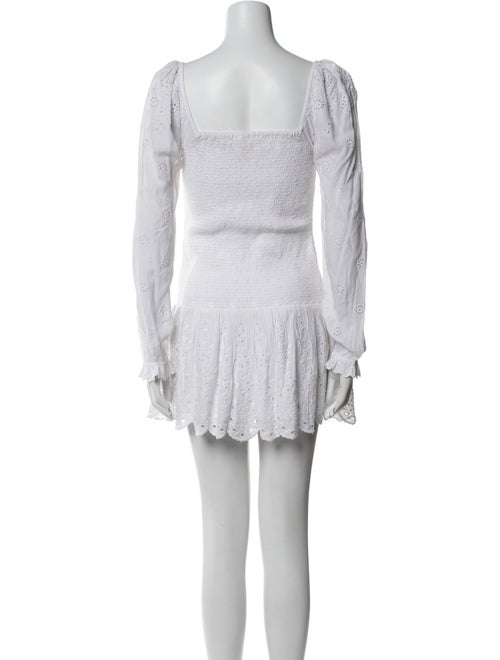 LoveShackFancy Square Neckline Mini Dress