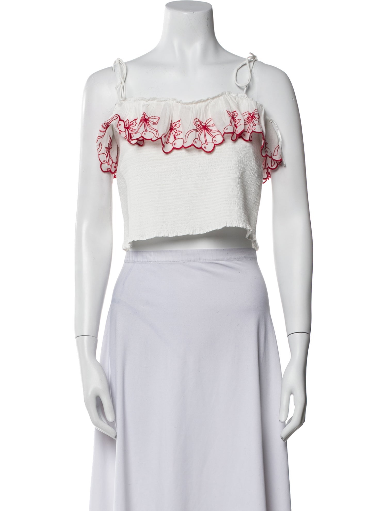 LoveShackFancy Square Neckline Sleeveless Crop Top w/ Tags