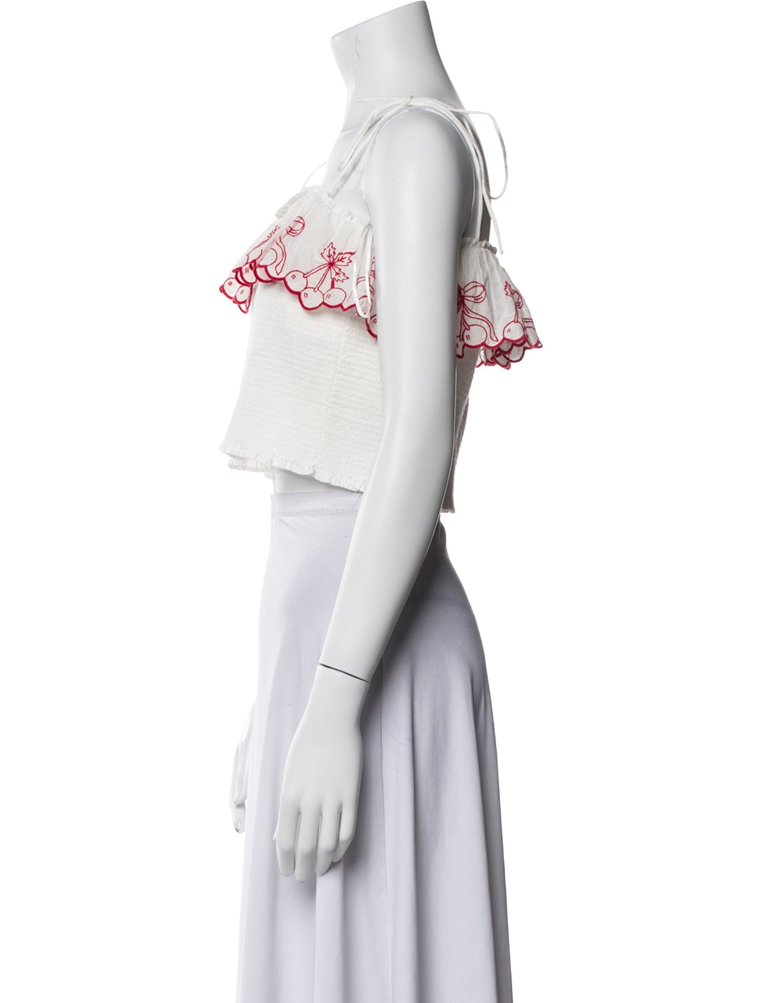 LoveShackFancy Square Neckline Sleeveless Crop Top w/ Tags