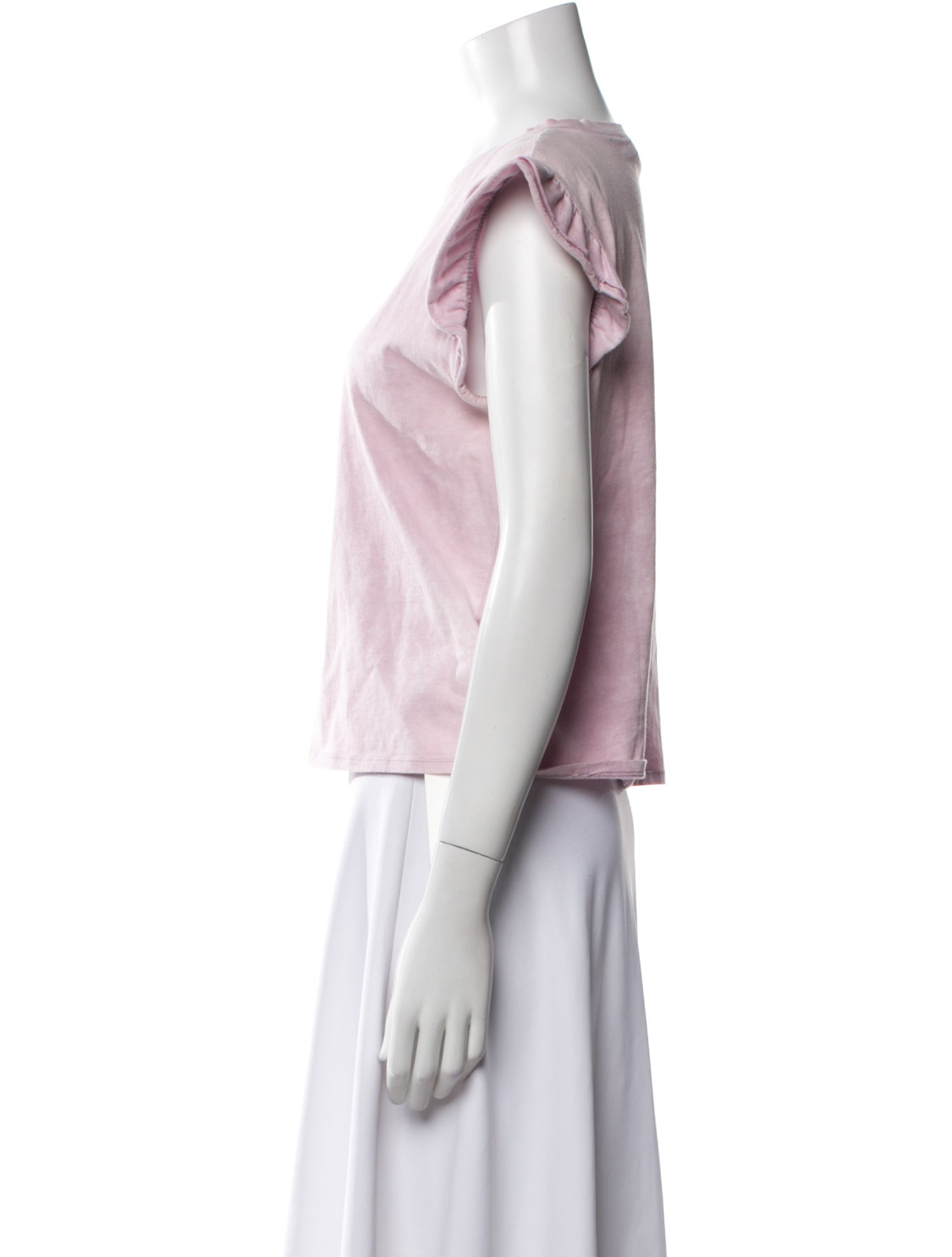 LoveShackFancy Bateau Neckline Short Sleeve Top