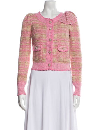 LoveShackFancy Nylon Tweed Pattern Evening Jacket