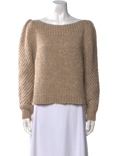 LoveShackFancy Baby Alpaca Bateau Neckline Sweater