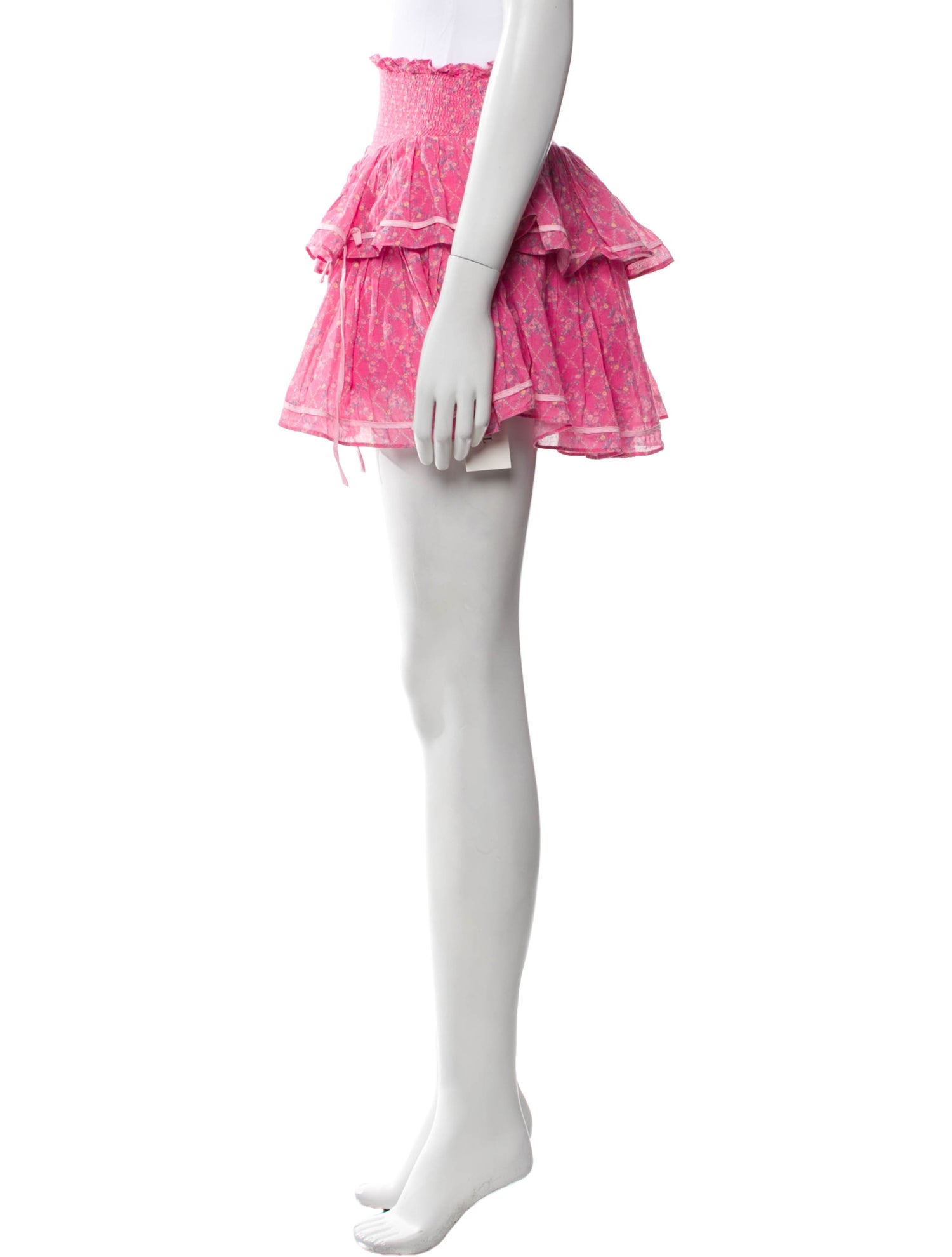 LoveShackFancy Printed Mini Skirt