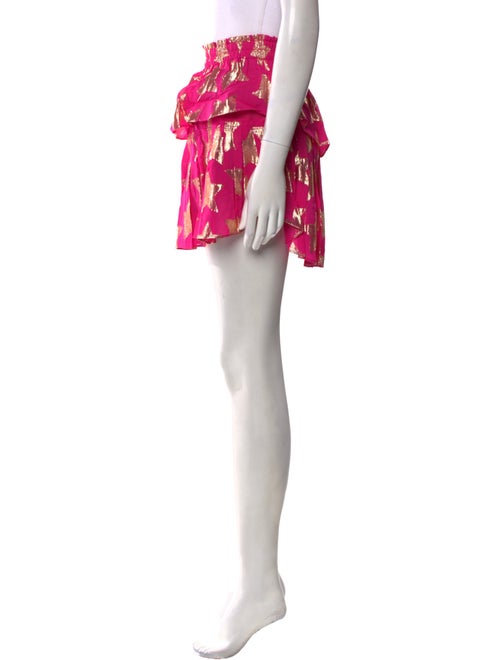 LoveShackFancy Floral Print Mini Skirt