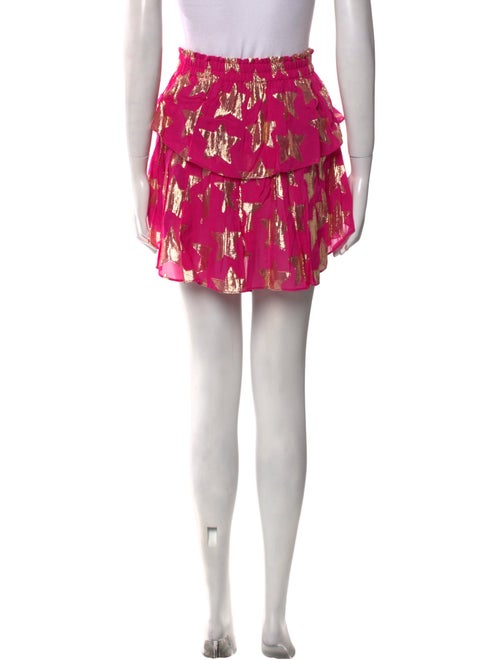 LoveShackFancy Floral Print Mini Skirt