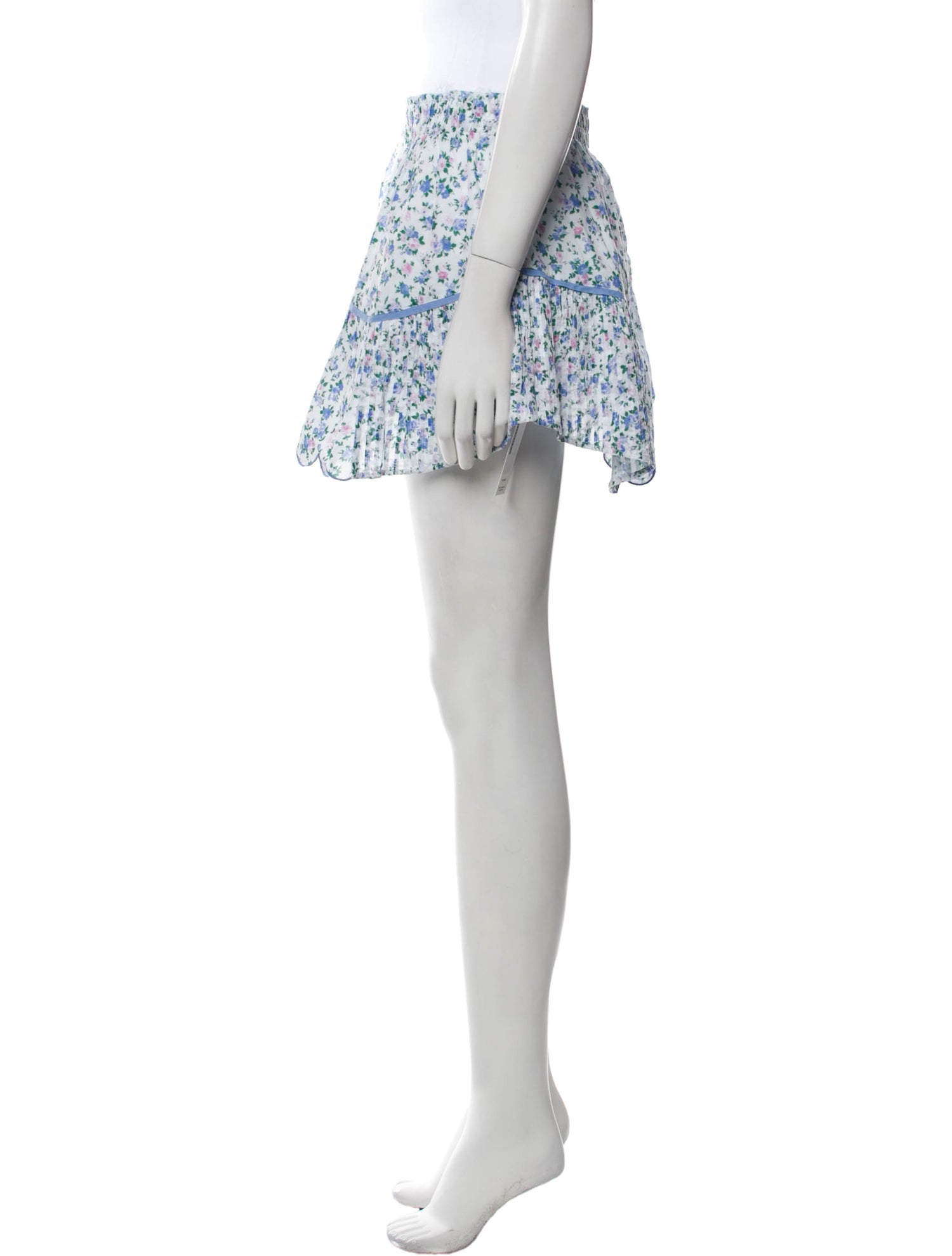 LoveShackFancy Floral Print Mini Skirt