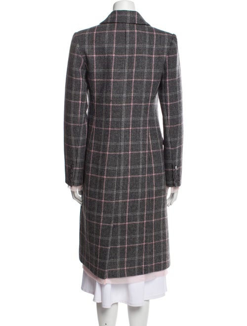 LoveShackFancy Virgin Wool Plaid Print Peacoat
