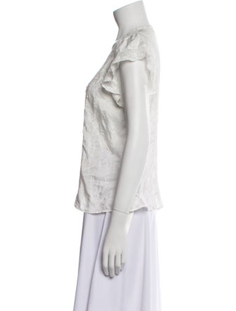 LoveShackFancy Silk V-Neck Blouse