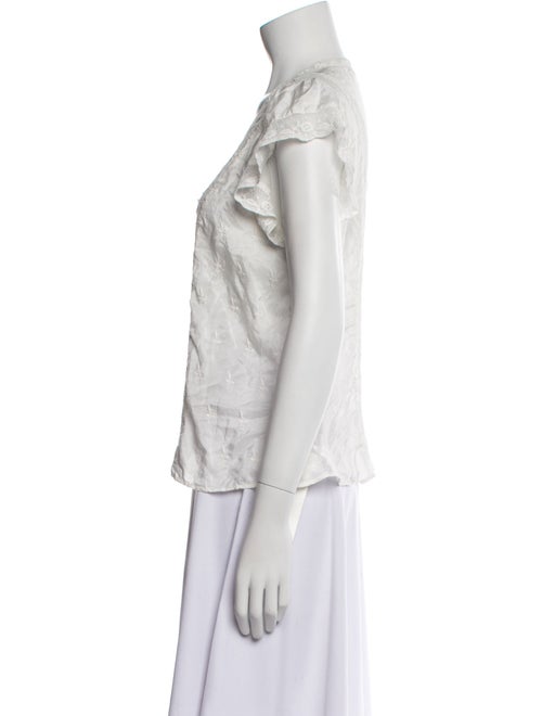 LoveShackFancy Silk V-Neck Blouse