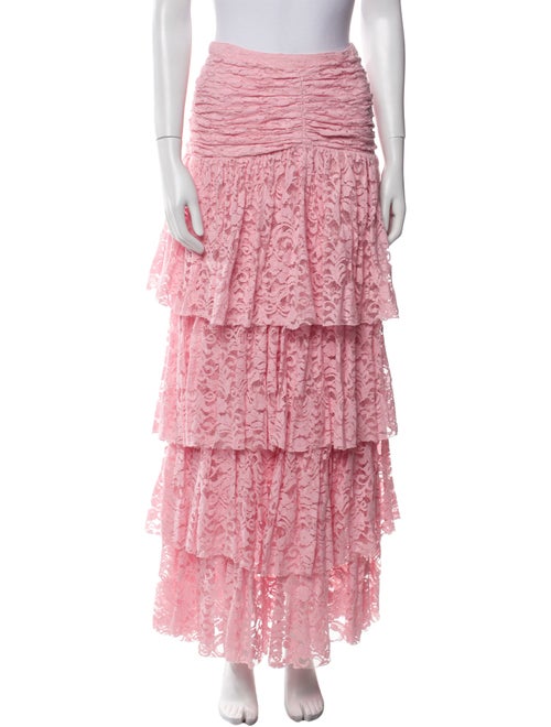 LoveShackFancy Floral Print Long Skirt