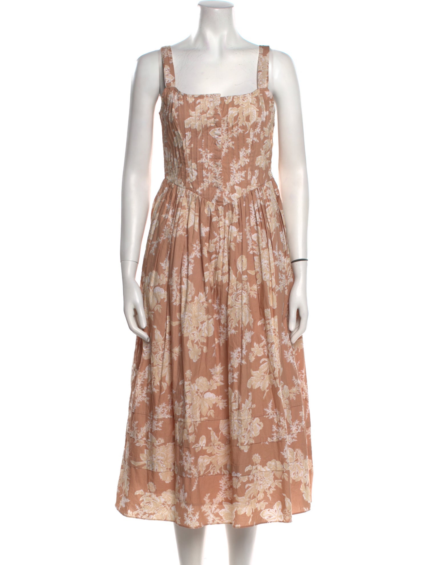 LoveShackFancy Floral Print Long Dress