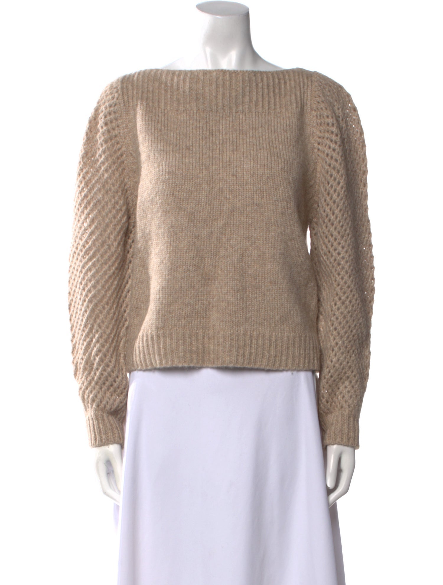 LoveShackFancy Baby Alpaca Bateau Neckline Sweater