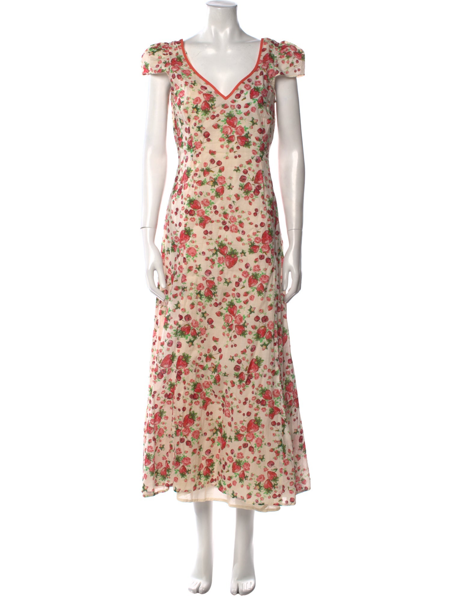 LoveShackFancy Floral Print Long Dress