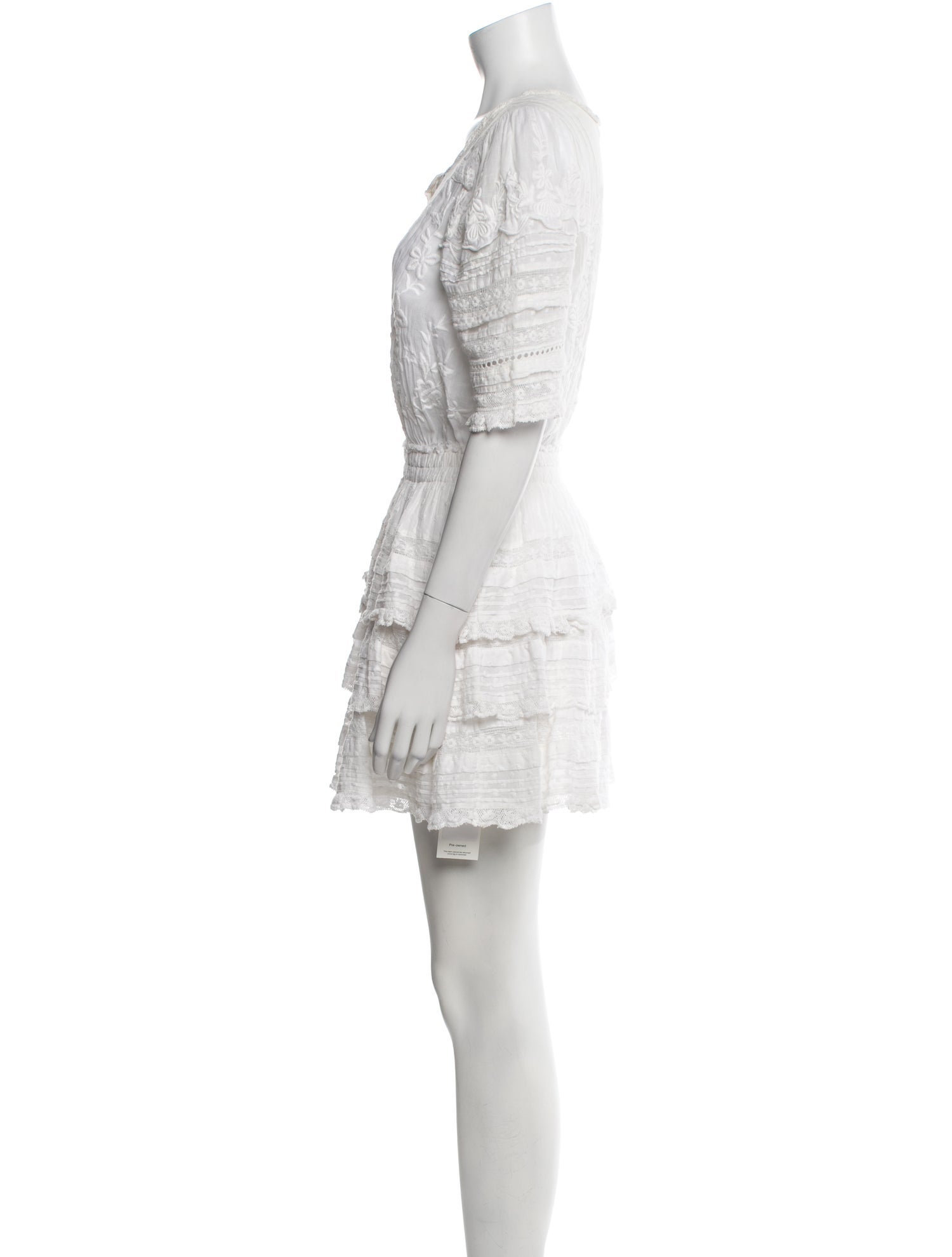 LoveShackFancy Scoop Neck Mini Dress