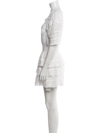 LoveShackFancy Scoop Neck Mini Dress