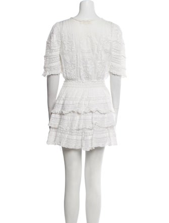 LoveShackFancy Scoop Neck Mini Dress