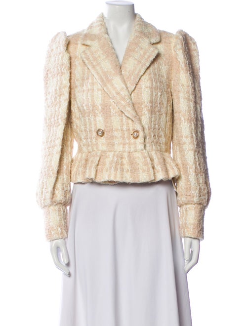 LoveShackFancy Wool Tweed Pattern Blazer