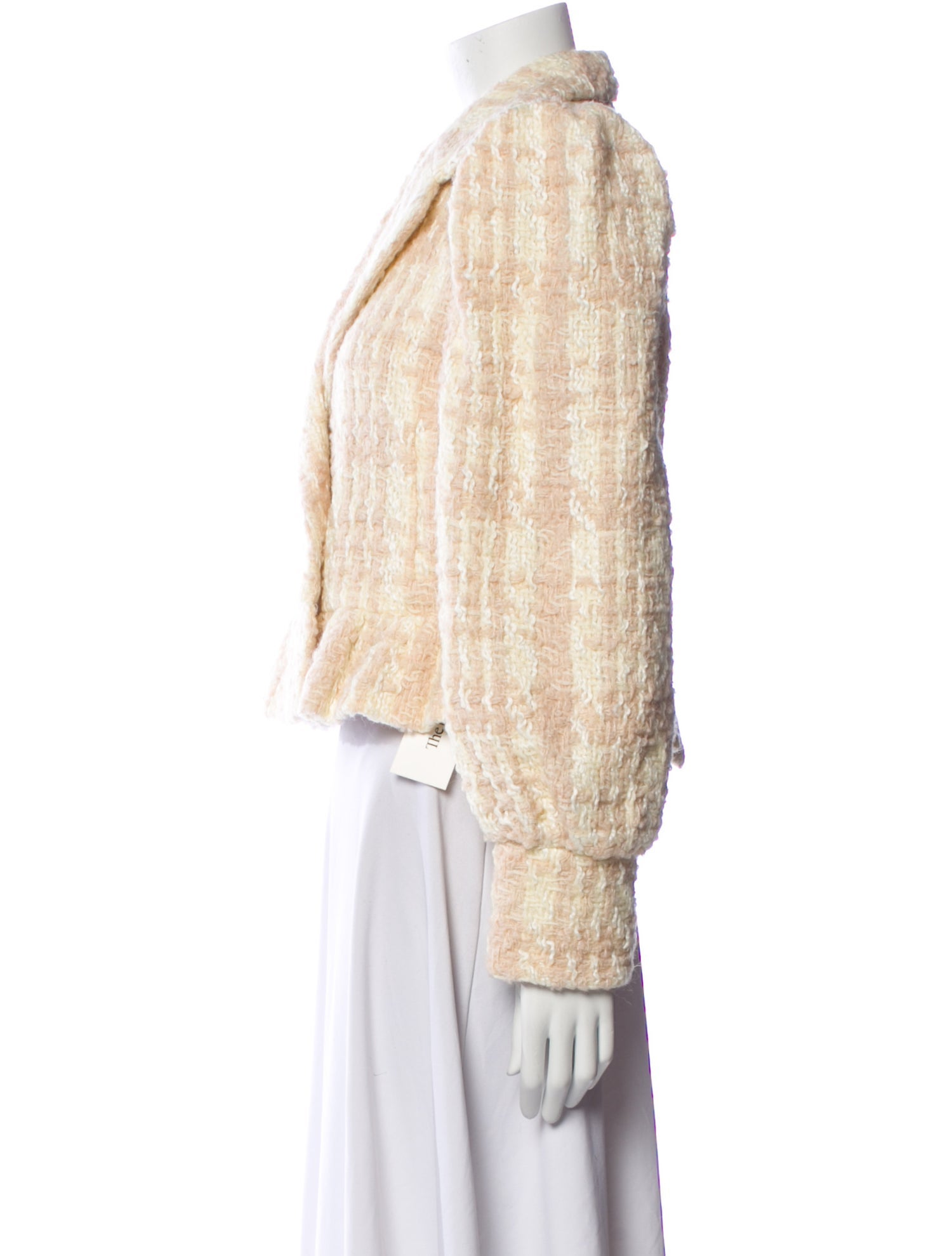 LoveShackFancy Wool Tweed Pattern Blazer