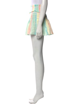 LoveShackFancy Striped Mini Skirt