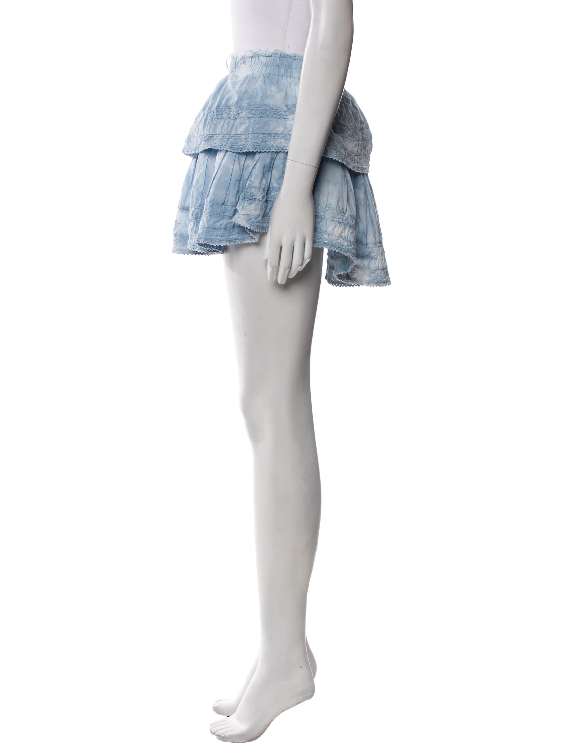 LoveShackFancy Tie-Dye Print Mini Skirt