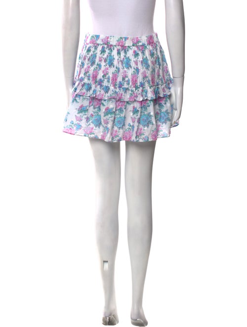 LoveShackFancy Floral Print Mini Skirt