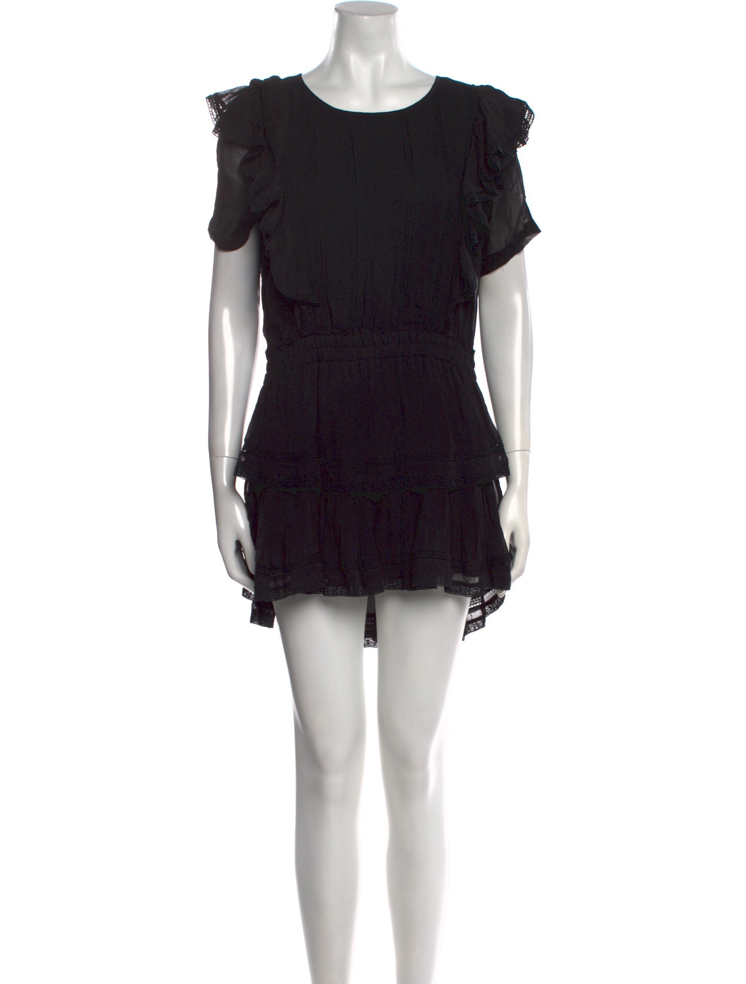 LoveShackFancy Crew Neck Mini Dress